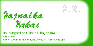 hajnalka makai business card